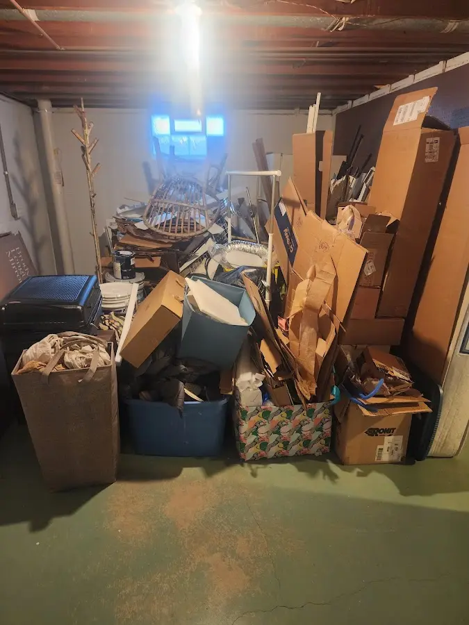 Roll-off dumpster container at job site for 15 Yard Dumpster Rental in Somers